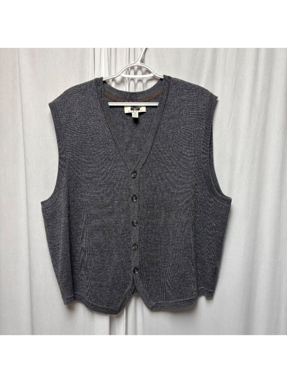 Joseph Abboud Gray Merino Wool Blend Sweater Vest Mens Sz XXL Academia Old Money